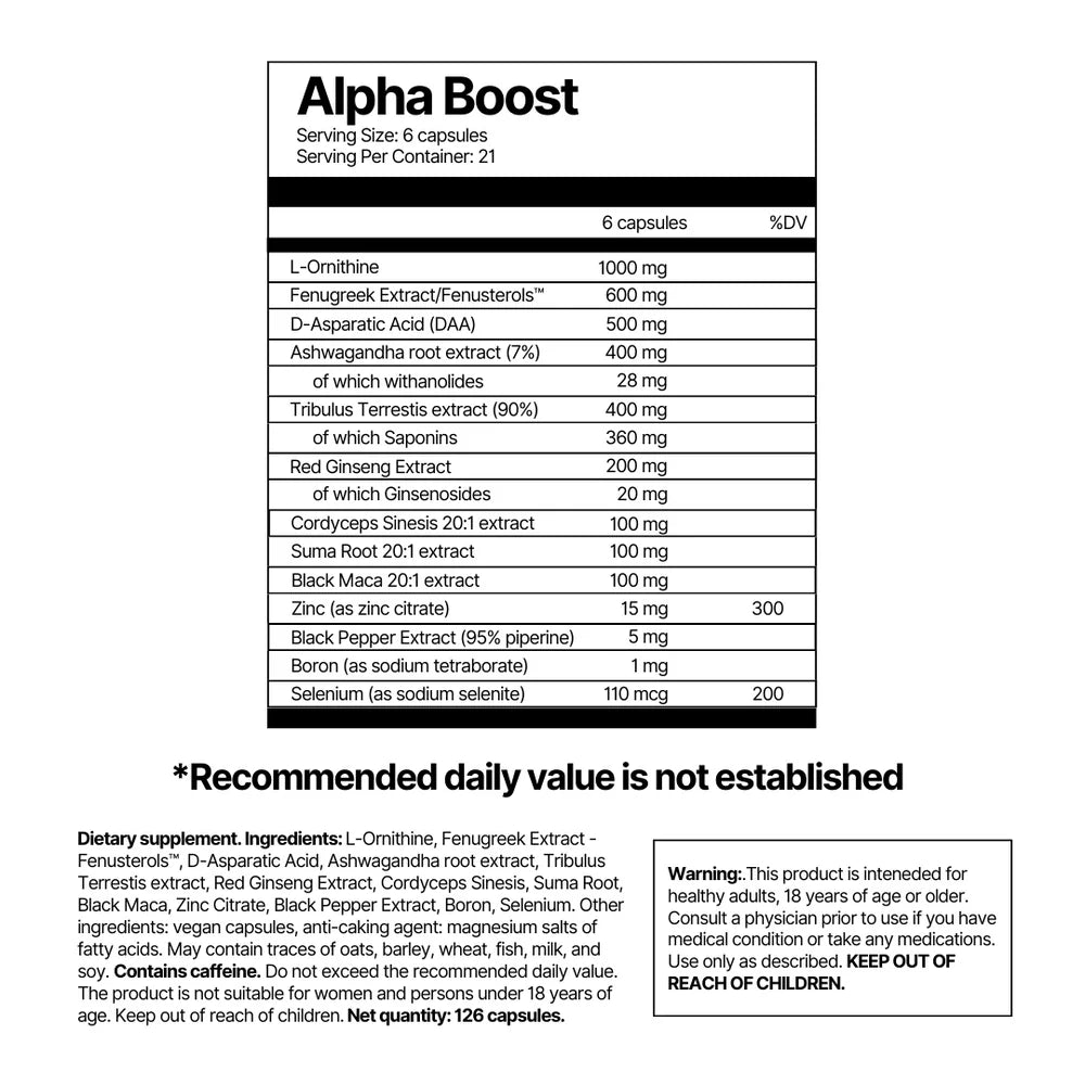 Alpha Boost - Natural testosterone booster - 4Endurance Pro