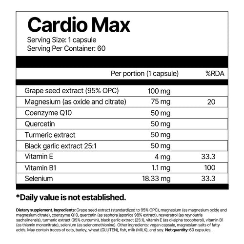 Cardio Max - 4Endurance Pro - 60 capsules / 60 servings