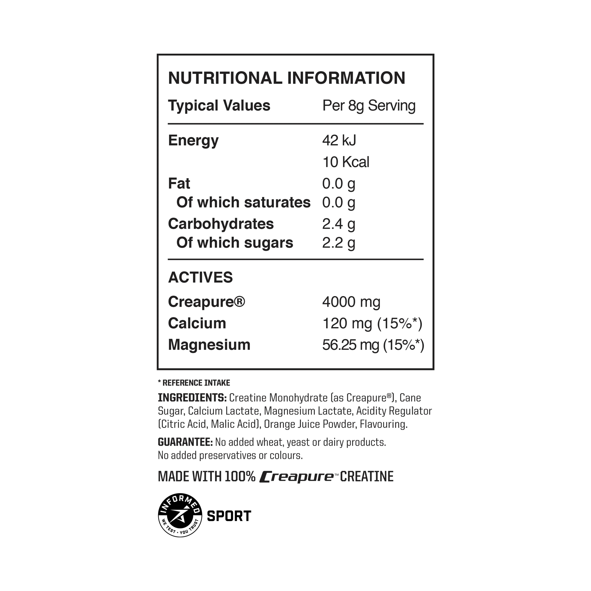 Creatine – 30 servings, Lemon-citrus – Xendurance