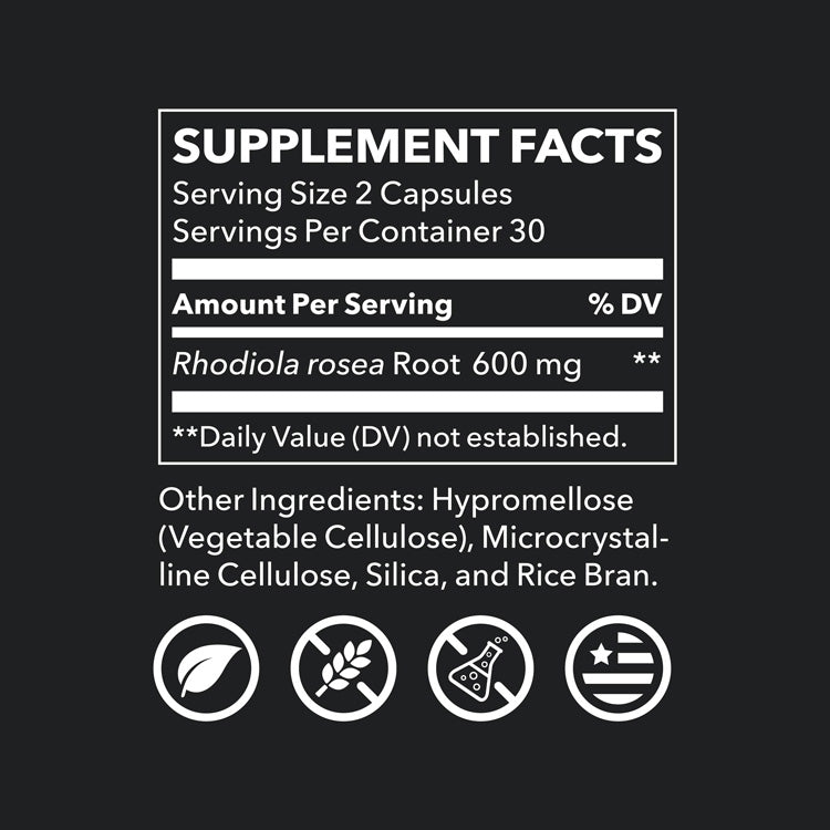 LifeSeasons, Rhodiola Root, 600 mg, 60 Veg Capsules (300 mg per Capsule)