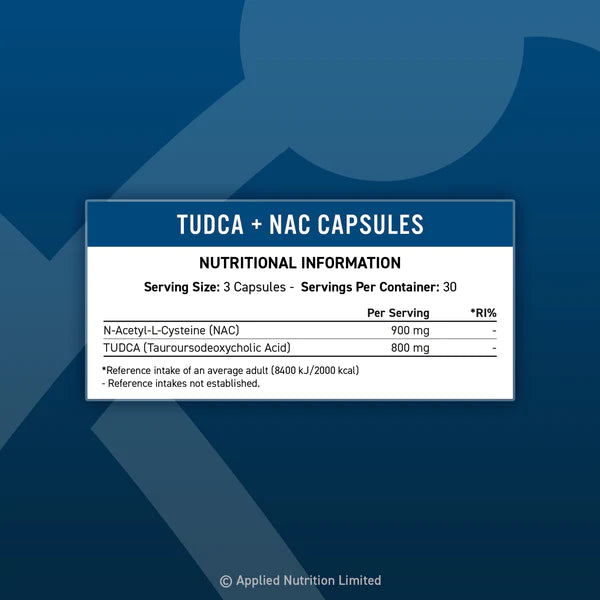 Applied Nutrition – TUDCA + NAC Capsules (90 Caps | 30 Servings)
