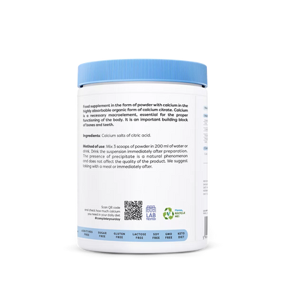 Calcium citrate, powder – 240 grams