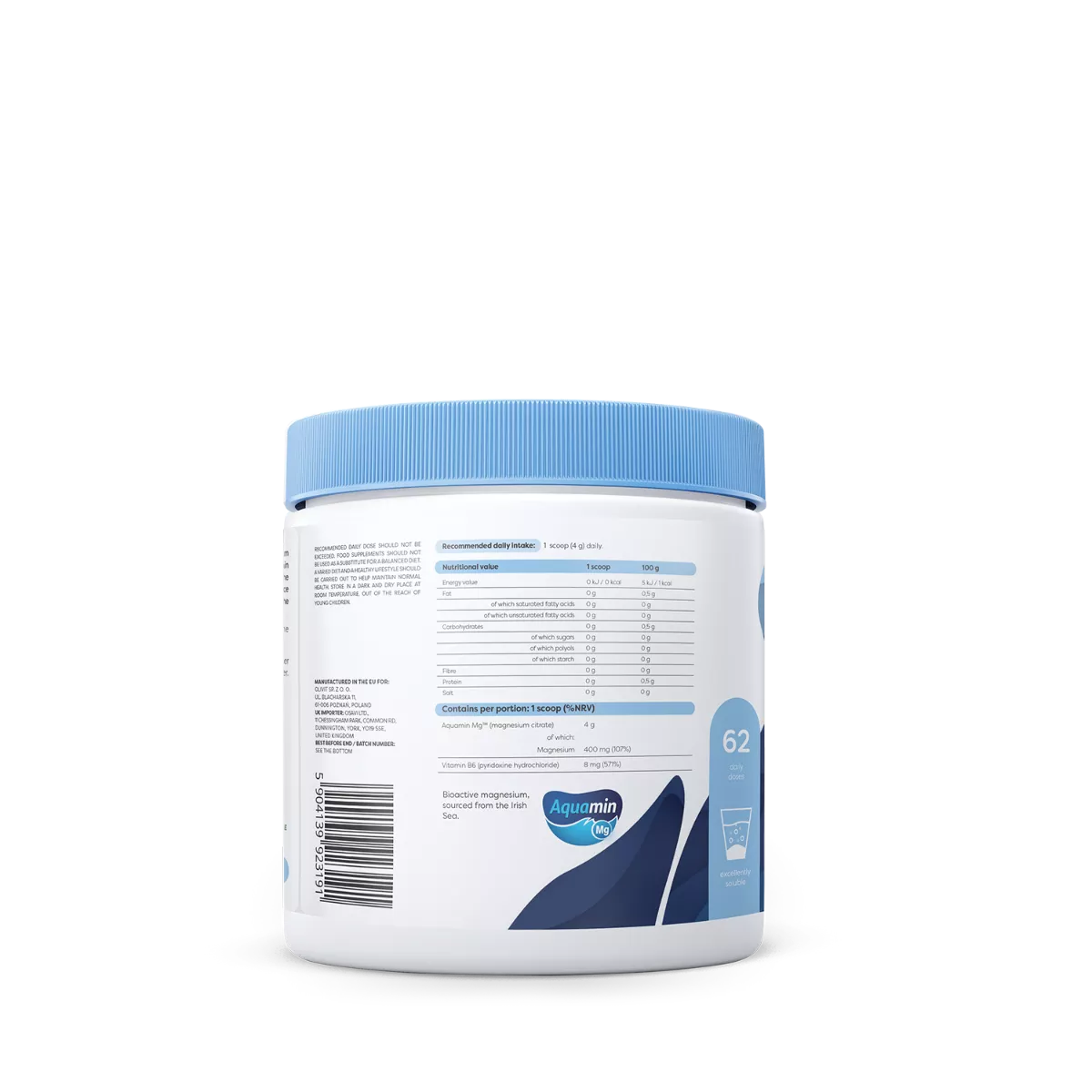 Magnesium citrate + B6, powder – 250 grams