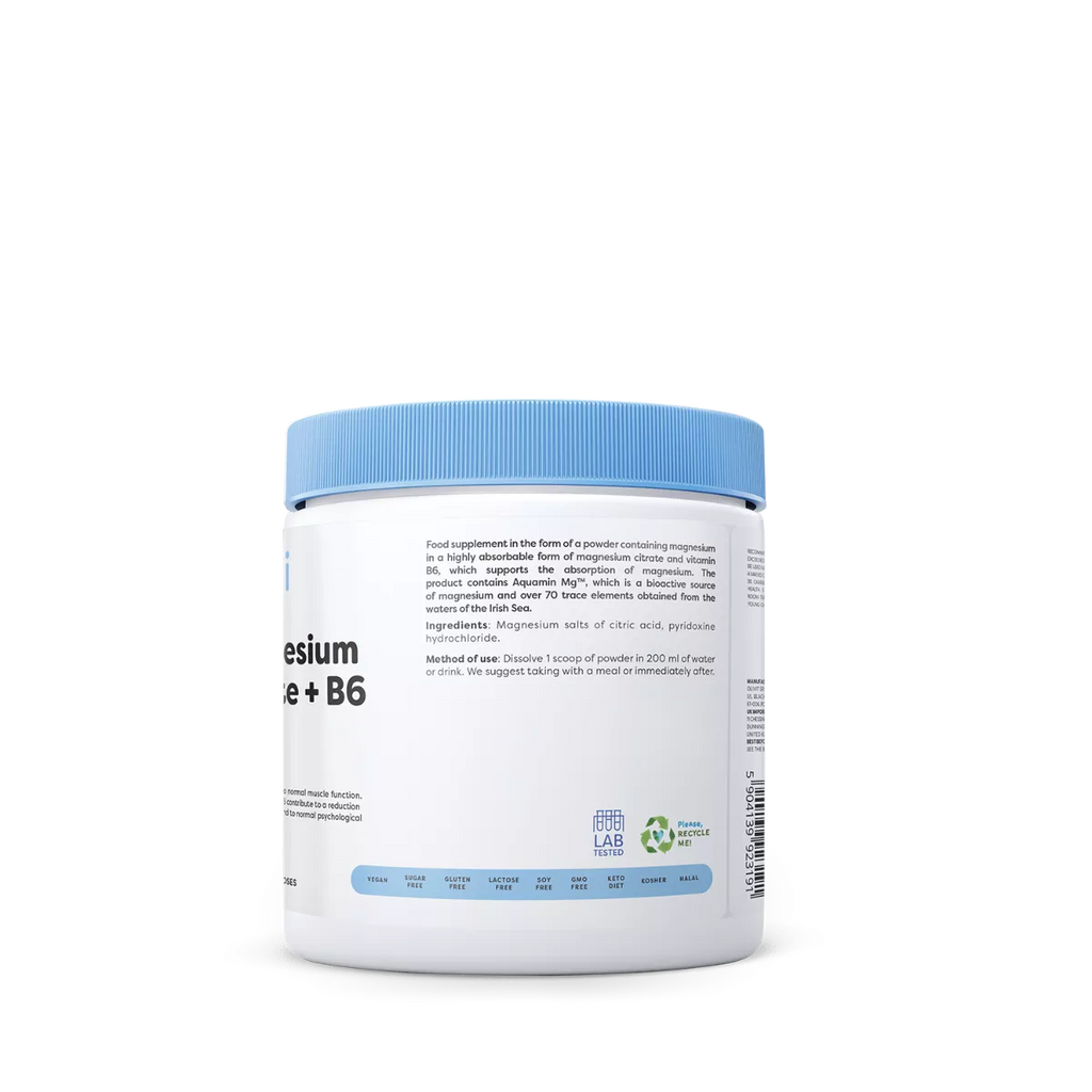 Magnesium citrate + B6, powder – 250 grams
