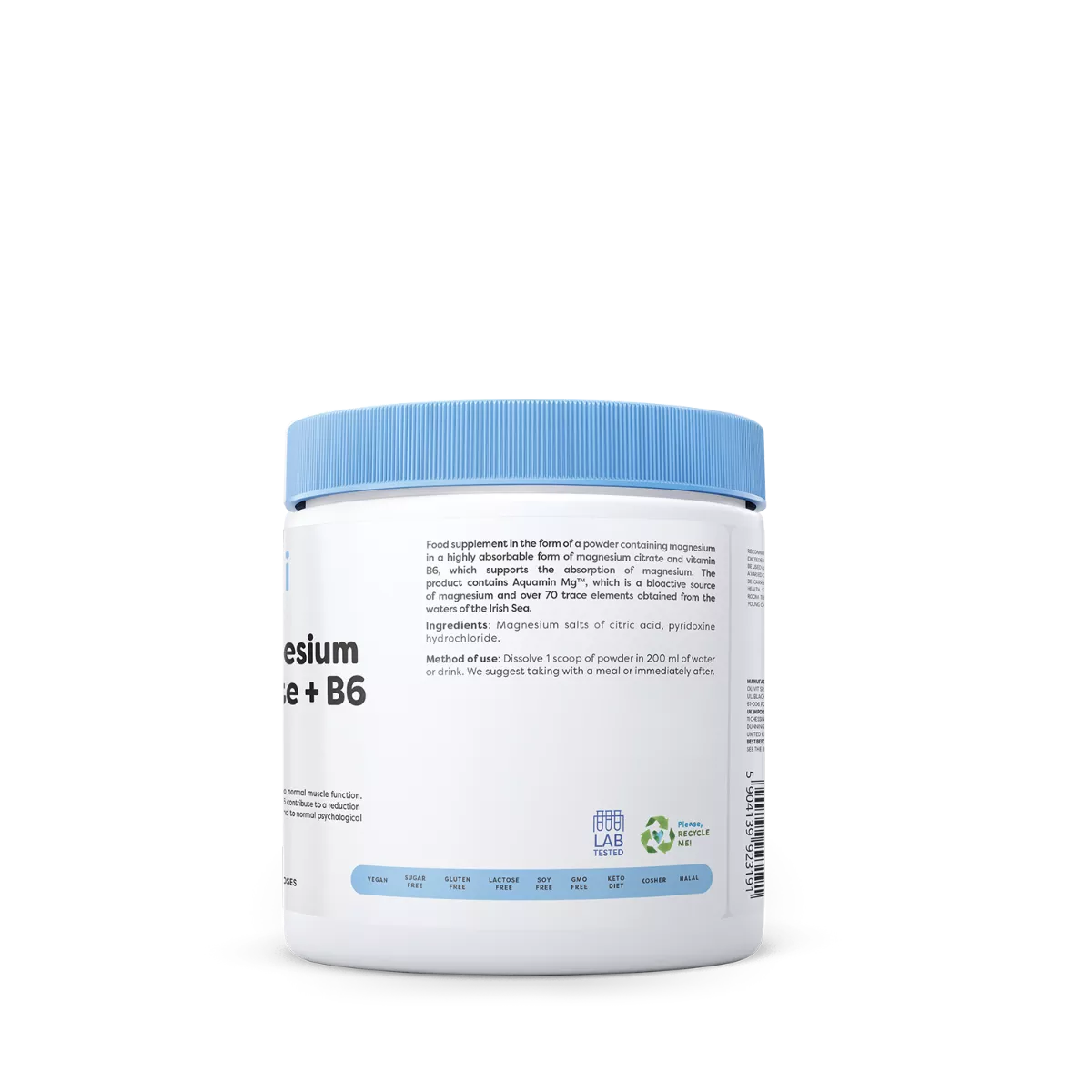 Magnesium citrate + B6, powder – 250 grams