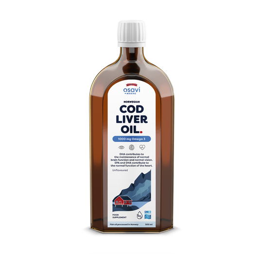 Norwegian cod liver oil 1000 mg Omega 3, unflavoured - 250ml