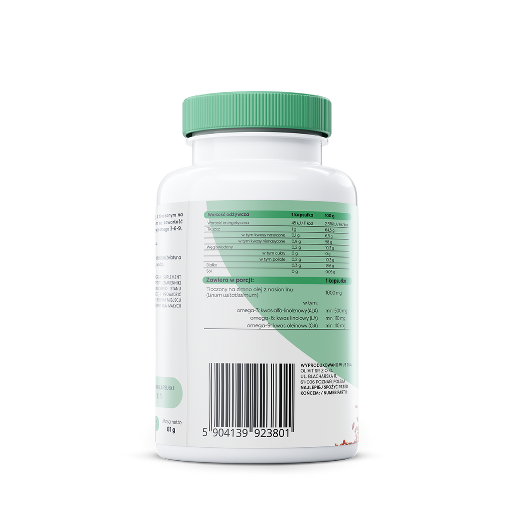 Omega 3-6-9 Flaxseed Oil 1000 mg - 60 softgels