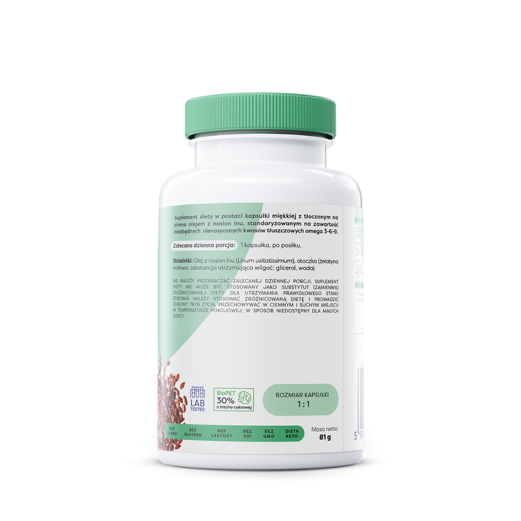 Omega 3-6-9 Flaxseed Oil 1000 mg - 60 softgels