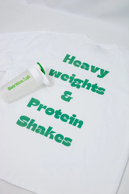 Heavy Weights & Protein Shakes, oversized T-shirt